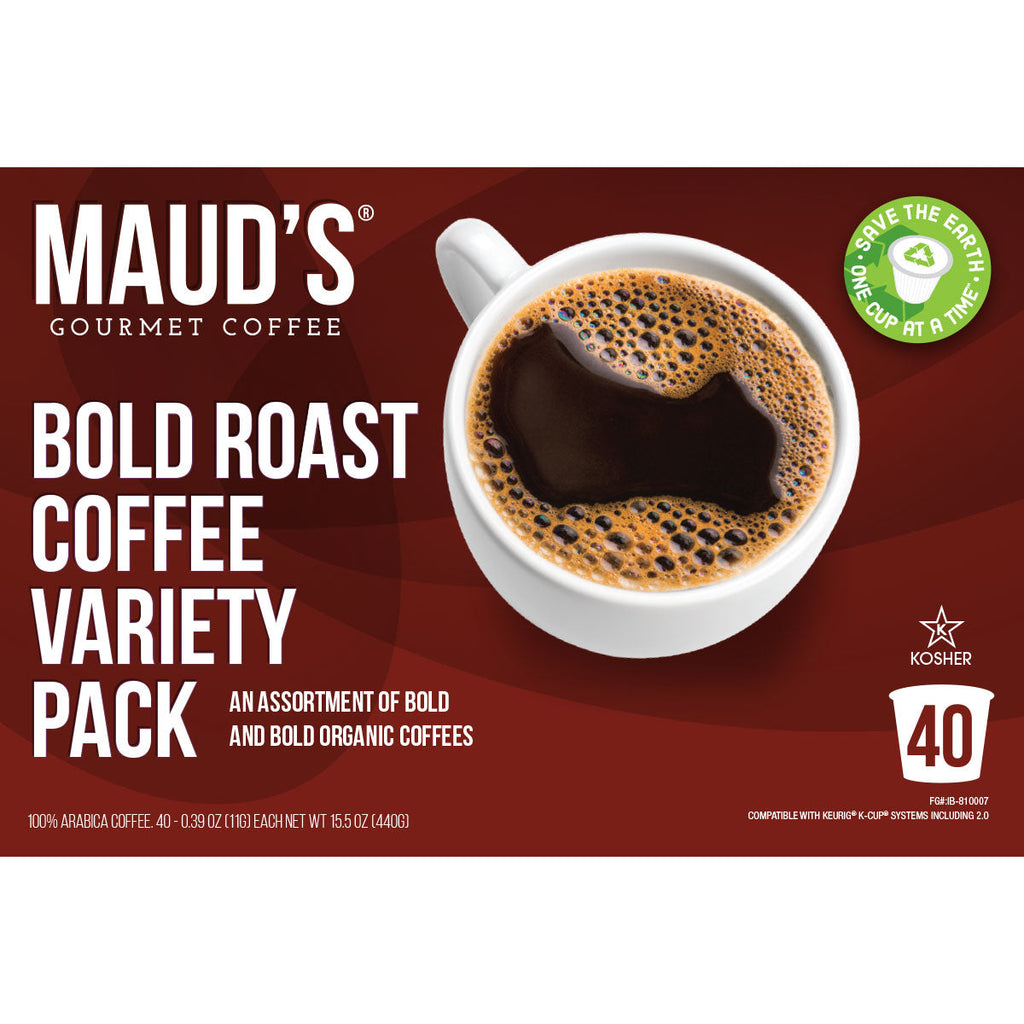 Maud's Bold & Dark Roast Coffee Pods Variety Pack (8 Blends) - 40 Pods