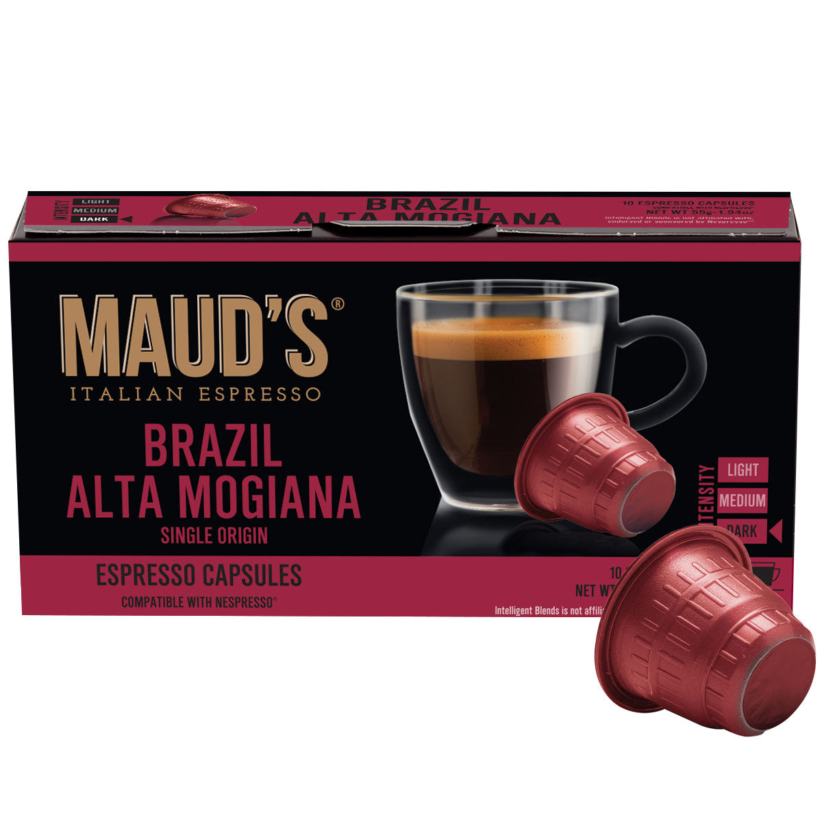 Maud's Brazil Alta Mogiana Italian Espresso Capsules