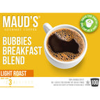 Maud's Breakfast Blend Light Roast Coffee Pods (Bubbies Breakfast Blend)