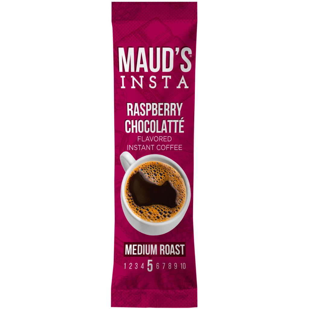 Maud's Instant Raspberry Chocolate Flavored Coffee (Insta Raspberry Choco-latte) - 30ct