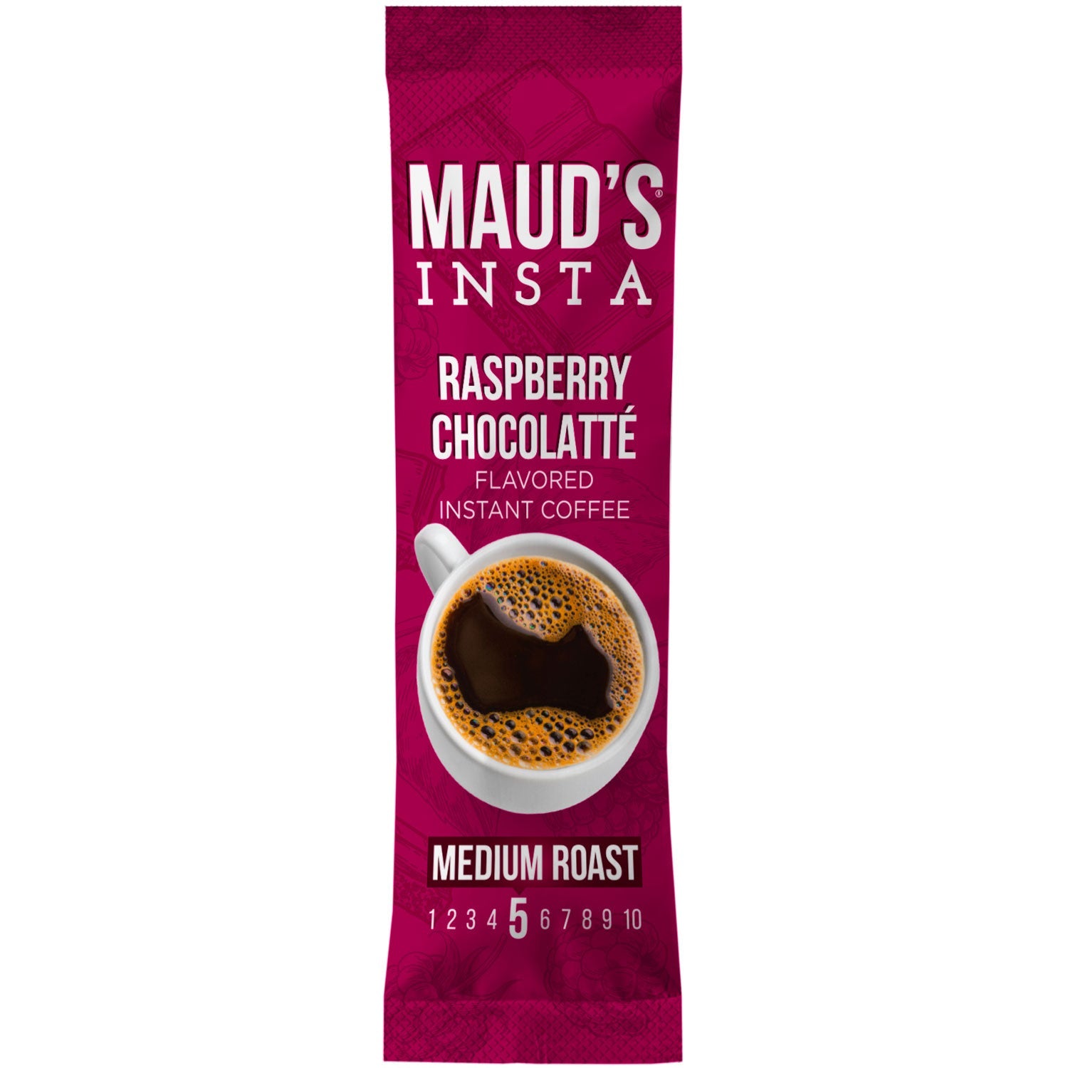 Maud's Instant Raspberry Chocolate Flavored Coffee (Insta Raspberry Choco-latte) - 30ct