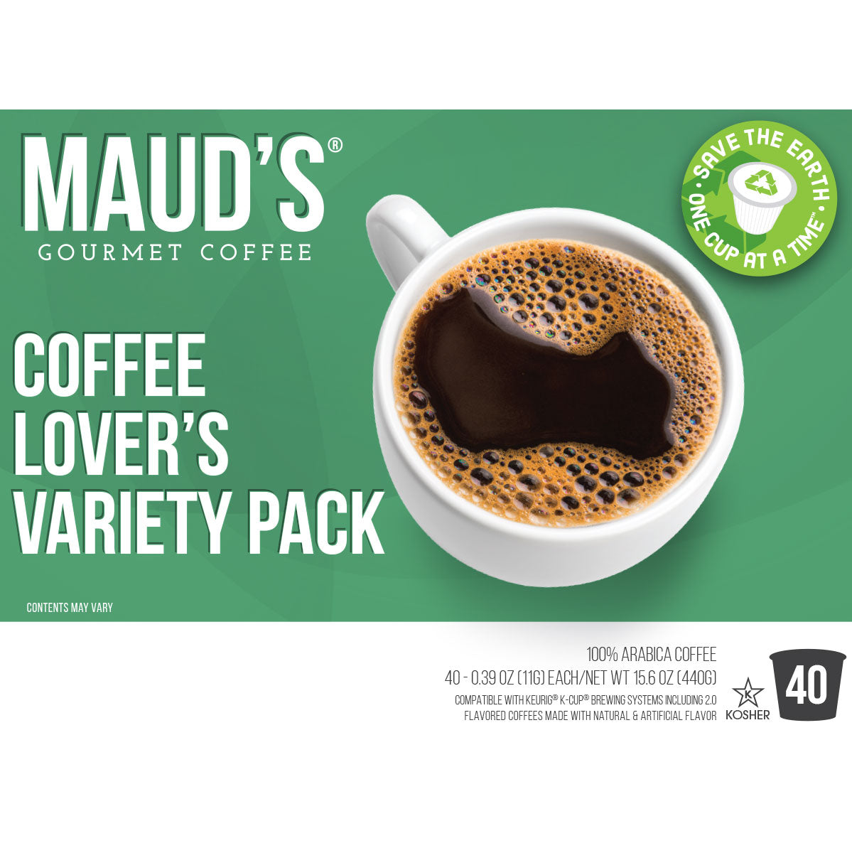 Maud's Coffee Lover's Variety Pack (16 Blends) - 40 Pods