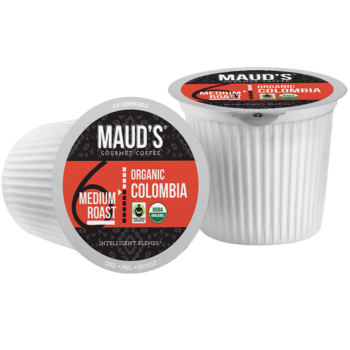 Maud's Organic Single-Origin Fair-Trade Colombia Medium Roast Coffee Pods