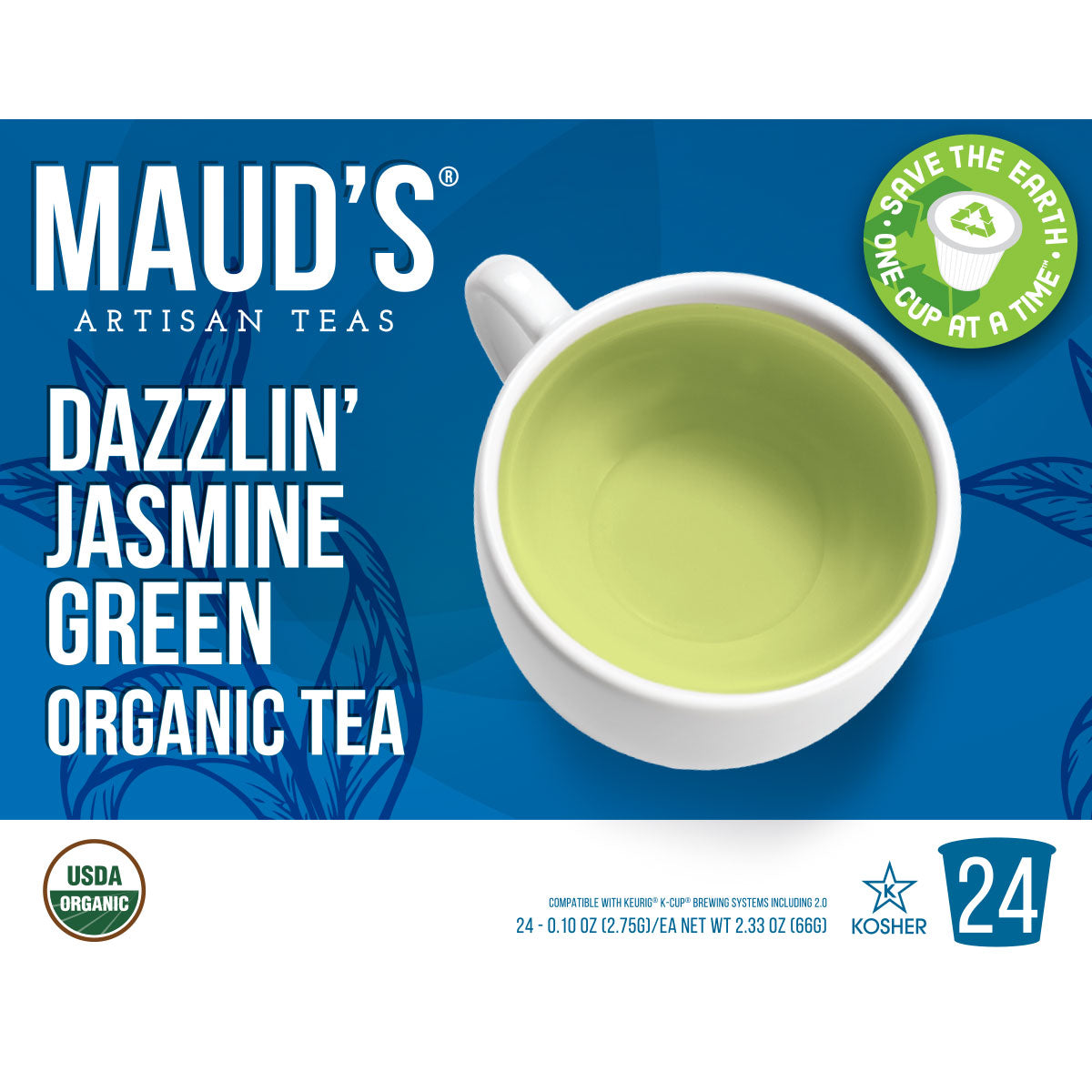 Maud's Organic Jasmine Green Tea Pods (Dazzlin' Jasmine)