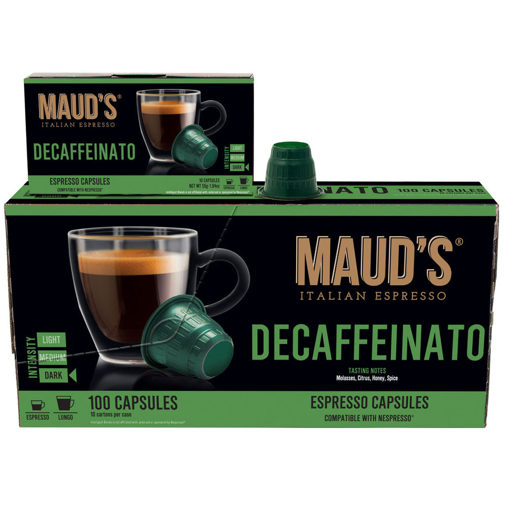 Maud's Decaffeinato Honey Decaf Dark Roast Italian Espresso Capsules