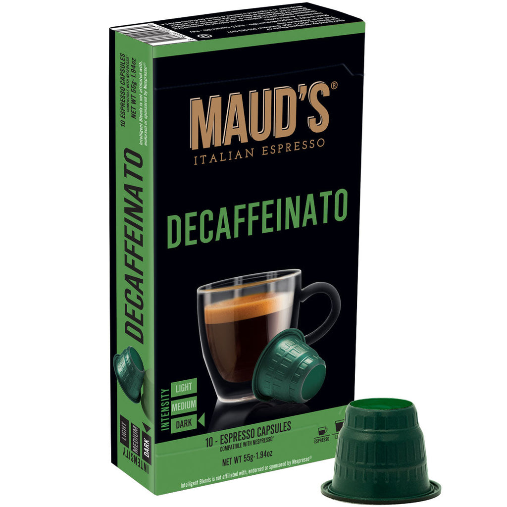 Maud's Decaffeinato Honey Decaf Dark Roast Italian Espresso Capsules