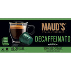 Maud's Decaffeinato Honey Decaf Dark Roast Italian Espresso Capsules