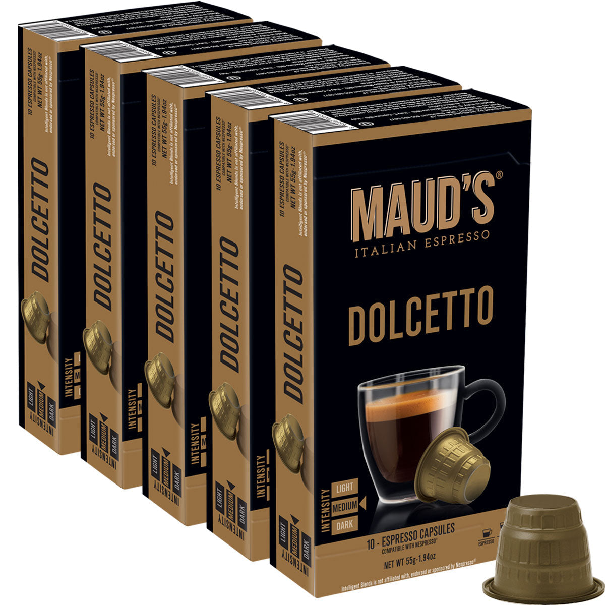 Maud's Dolcetto Italian Espresso Capsules