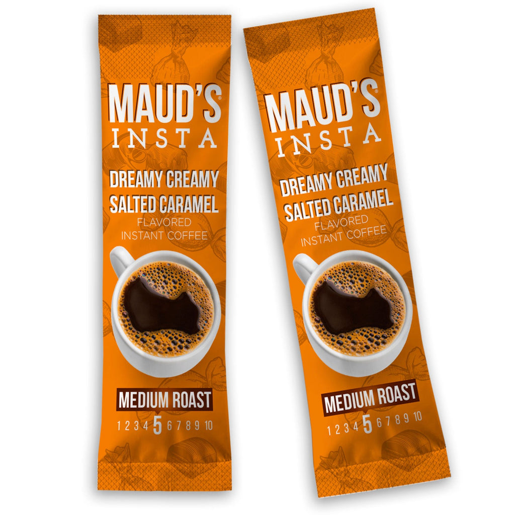 Maud's Instant Salted Caramel Flavored Coffee (Insta Dreamy Creamy Salted Caramel) - 30ct