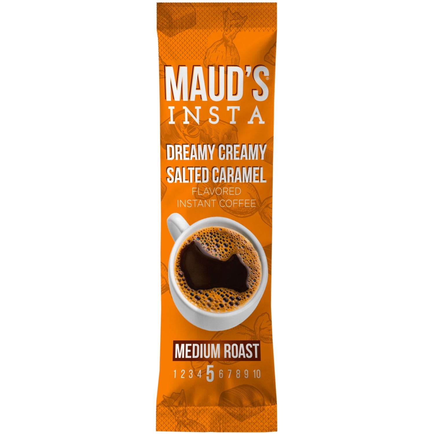 Maud's Instant Salted Caramel Flavored Coffee (Insta Dreamy Creamy Salted Caramel) - 30ct