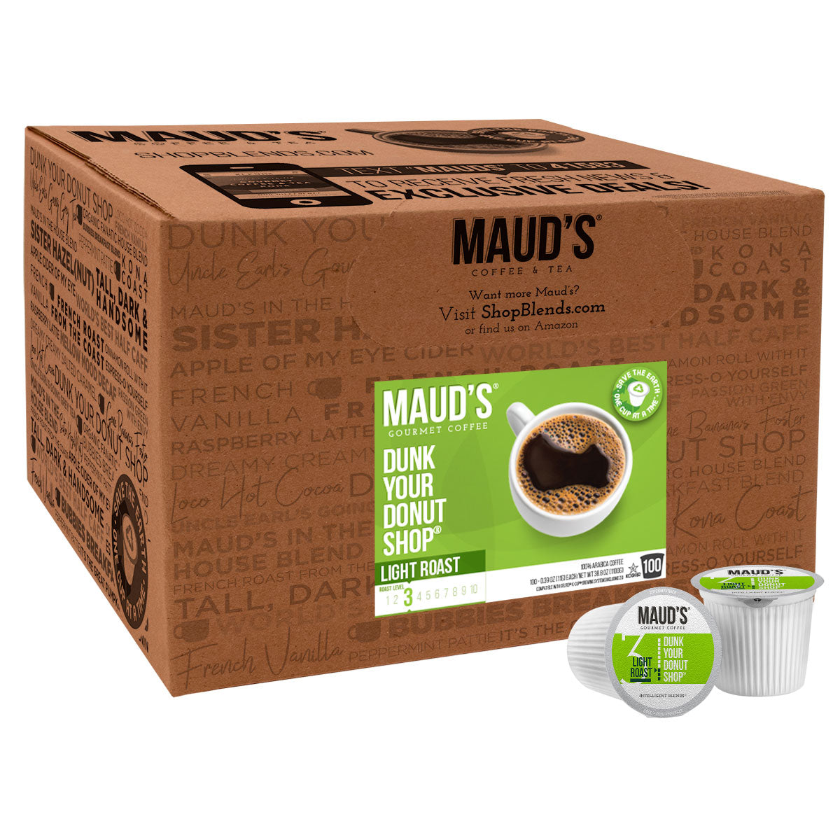 Maud's Donut Shop Light Roast Coffee Pods (Dunk Your Donut Shop)