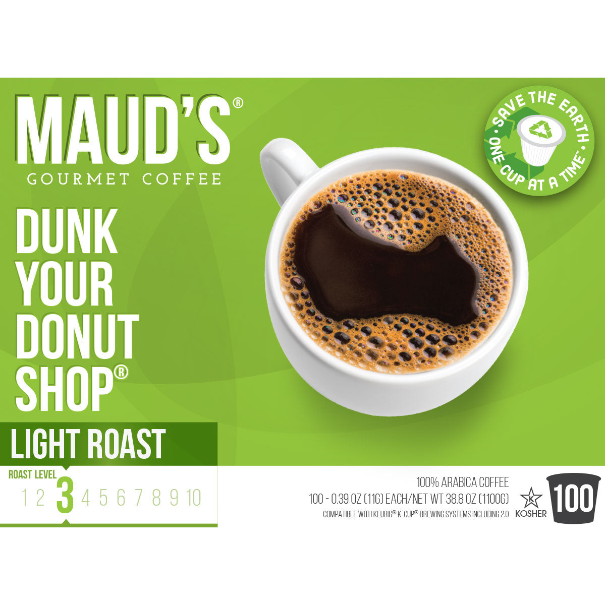 Maud's Donut Shop Light Roast Coffee Pods (Dunk Your Donut Shop)