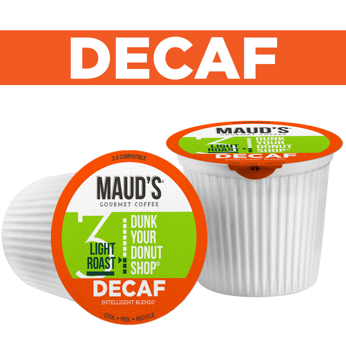 Maud's Decaf Donut Shop Light Roast Coffee Pods (Dunk Your Donut Shop)