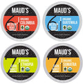 Maud's Organic Single-Origin Fair-Trade Coffee Pods Variety Bundle (4 Blends) - 96 Pods