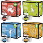 Maud's Organic Single-Origin Fair-Trade Coffee Pods Variety Bundle (4 Blends) - 96 Pods
