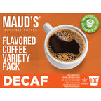 Maud's Decaf Flavored Coffee Pods Variety Pack (6 Blends) - 100 Pods