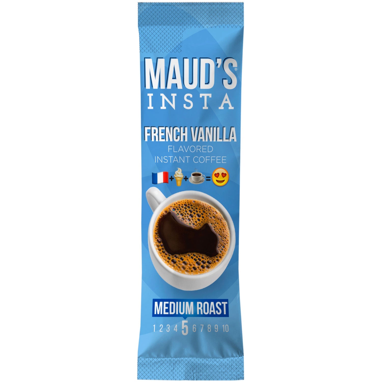 Maud's Instant French Vanilla Flavored Coffee (Insta French Vanilla) - 30ct