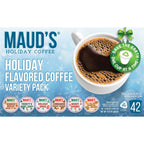 Maud's Winter Flavored Coffee Pods Holiday Variety Pack (6 Blends) - 42 Pods