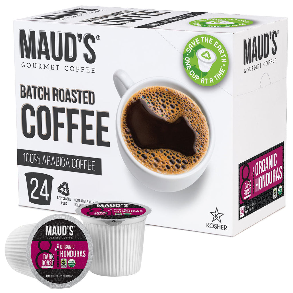 Maud's Organic Single-Origin Fair-Trade Honduras Dark Roast Coffee Pods