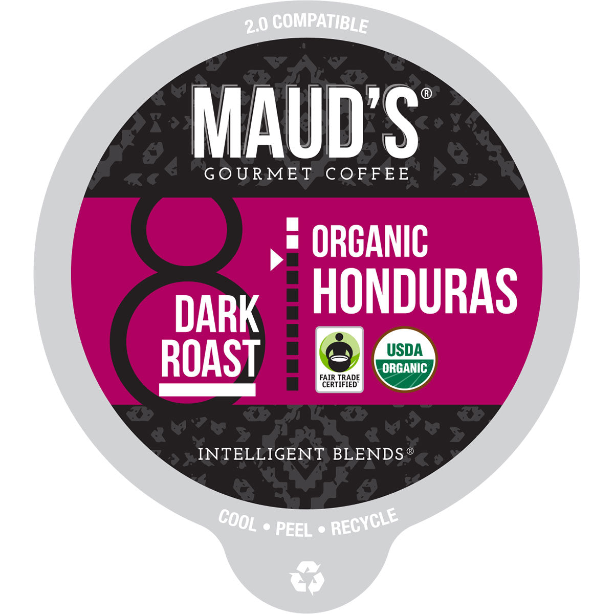 Maud's Organic Single-Origin Fair-Trade Honduras Dark Roast Coffee Pods