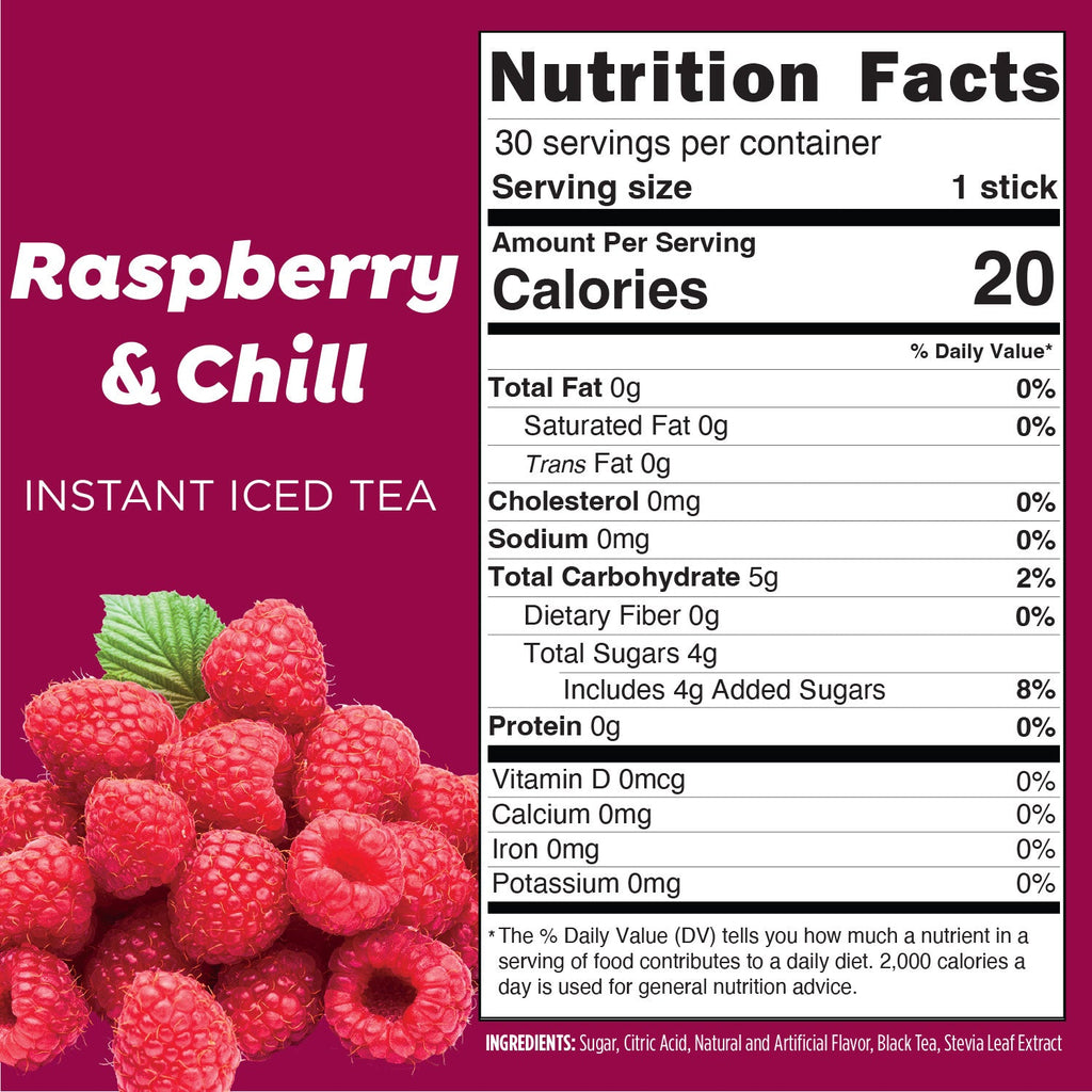 Maud's Instant Raspberry Iced Tea (Raspberry & Chill) - 30ct