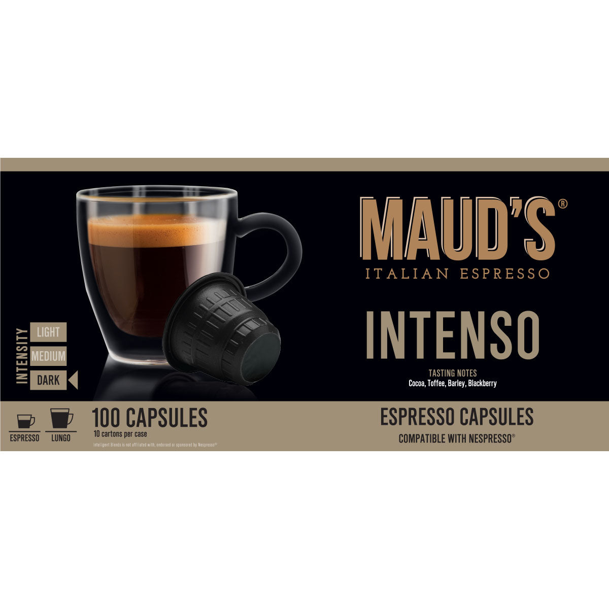 Maud's Intenso Italian Espresso Capsules
