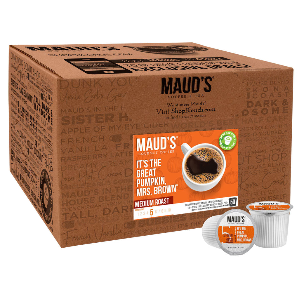 Maud's Pumpkin Spice Flavored Coffee Pods  (It's The Great Pumpkin, Mrs. Brown)