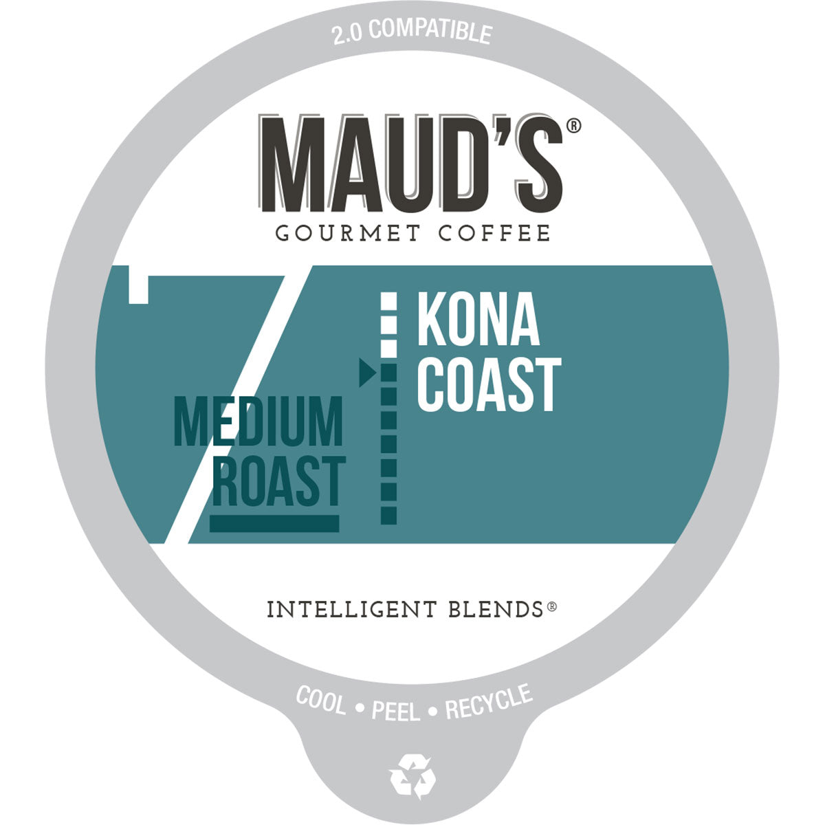 Maud's Kona Blend Medium Roast Dark Coffee Pods (Kona Coast)