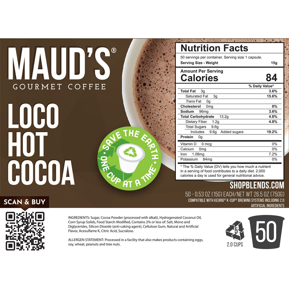Maud's Dark Hot Chocolate Pods (Loco Hot Cocoa)