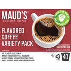 Maud's Flavored Coffee Pods Variety Pack (9 Blends) - 40 Pods