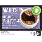 Maud's Organic Fair-Trade Coffee Pods Variety Pack (8 Blends) - 56 Pods