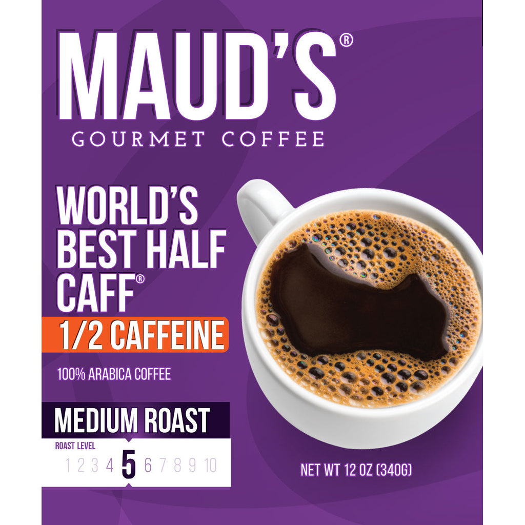 Maud's Half Caff Medium Roast Ground Coffee (World's Best Half Caff)