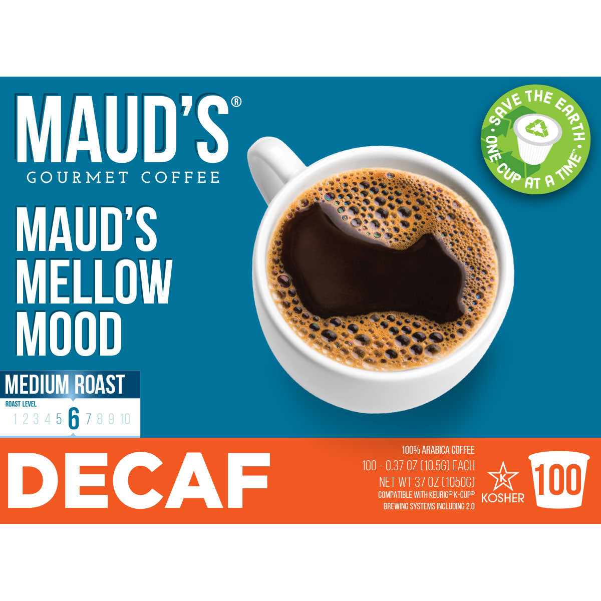 Maud's Decaf Medium Roast Coffee Pods (Mellow Mood)
