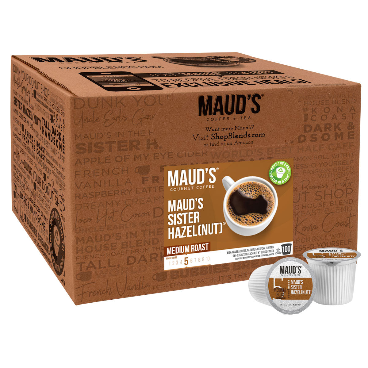 Maud's Sweet Hazelnut Flavored Coffee Pods (Sister Hazelnut)