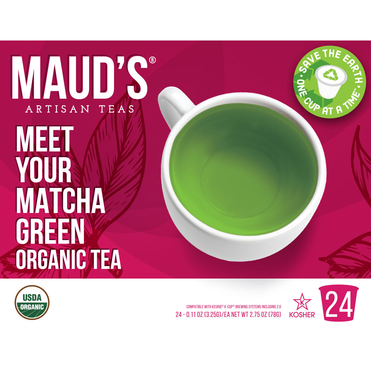 Maud's Organic Matcha Green Tea Pods (Meet Your Matcha)