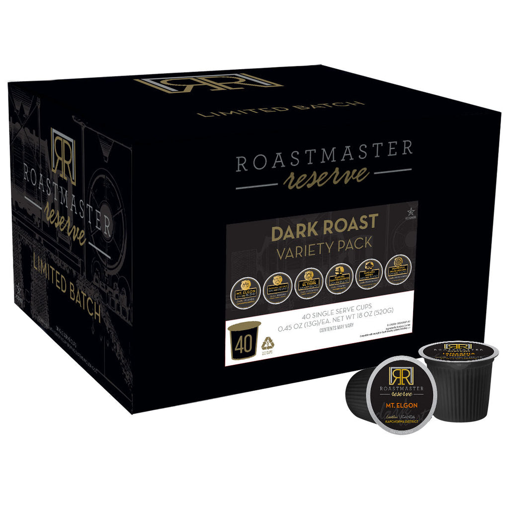 Roastmaster Reserve Dark Roast Variety Pack (6 Blends) - 40 Pods