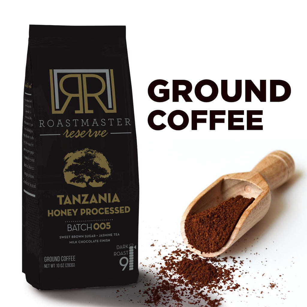Roastmaster Reserve Batch #5: Tanzania Honey Dark Roast Ground Coffee