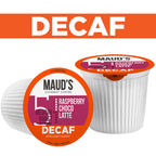 Maud's Decaf Raspberry Flavored Coffee Pods (Raspberry Choco Latte)