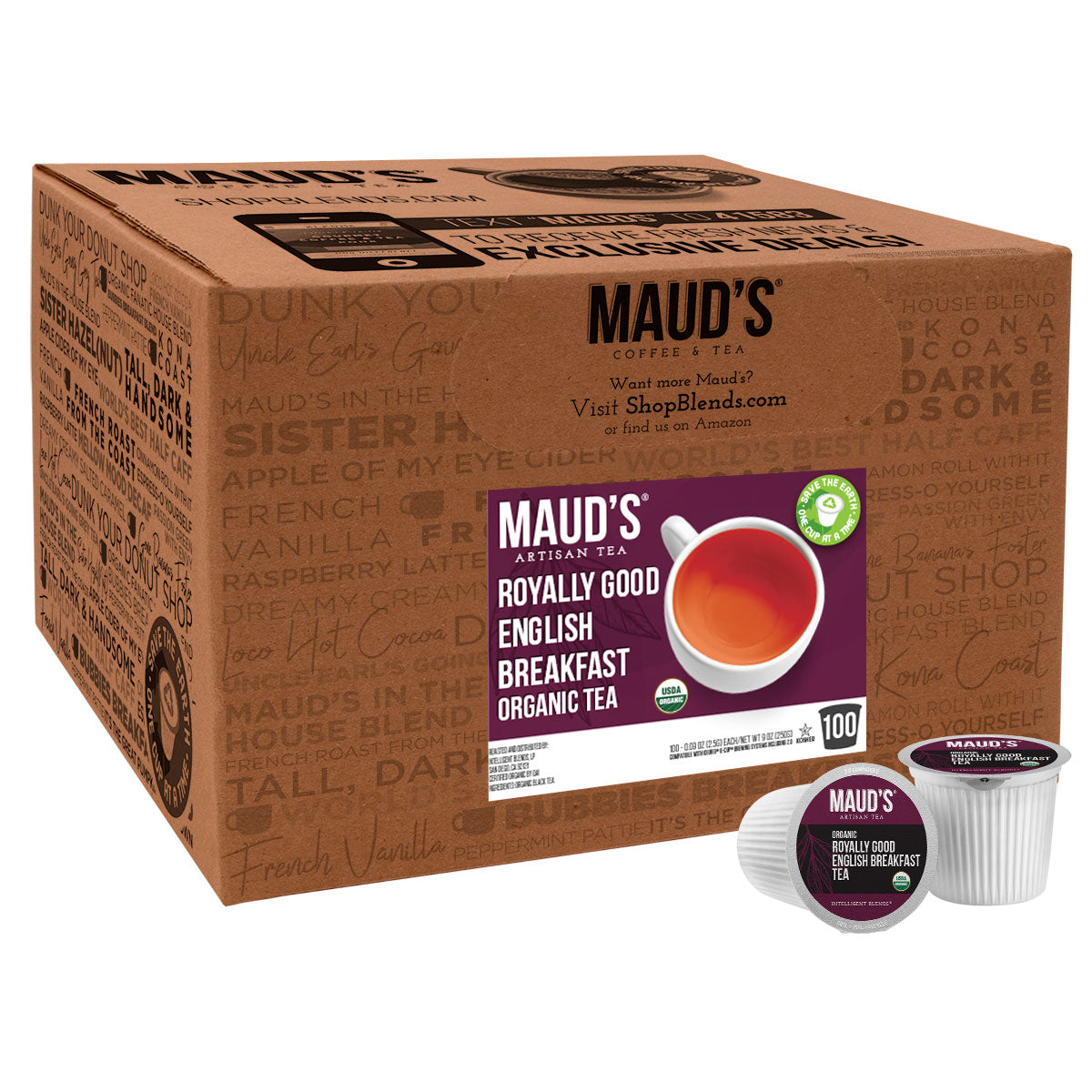 Maud's Organic English Breakfast Tea Pods (Royally Good English Breakfast)