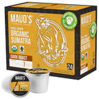 Maud's Organic Single-Origin Fair-Trade Sumatra Dark Roast Coffee Pods