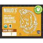 Maud's Organic Single-Origin Fair-Trade Sumatra Dark Roast Coffee Pods