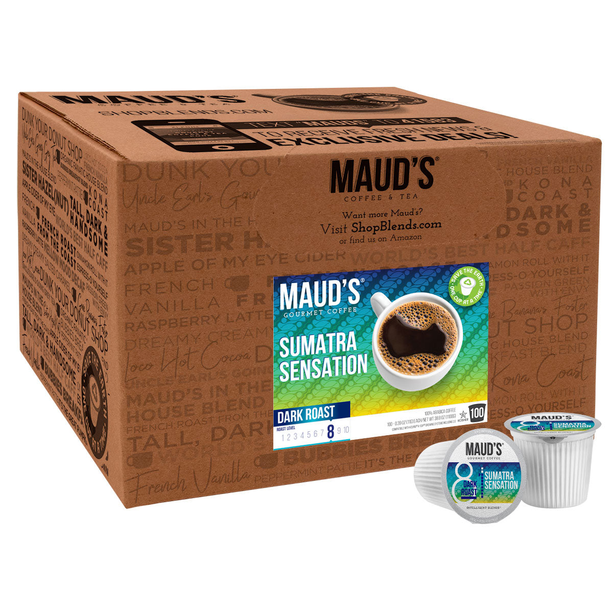 Maud's Sumatra Dark Roast Coffee Pods (Sumatra Sensation)