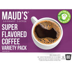Maud's Super Flavored Coffee Pods Variety Pack (16 Blends) - 80 Pods