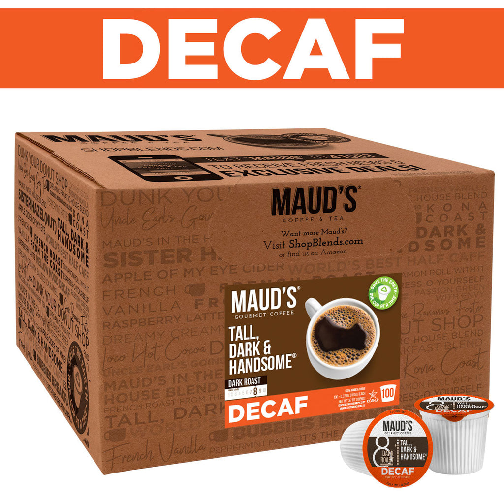 Maud's Decaf Dark Roast Coffee Pods (Decaf Tall Dark & Handsome)