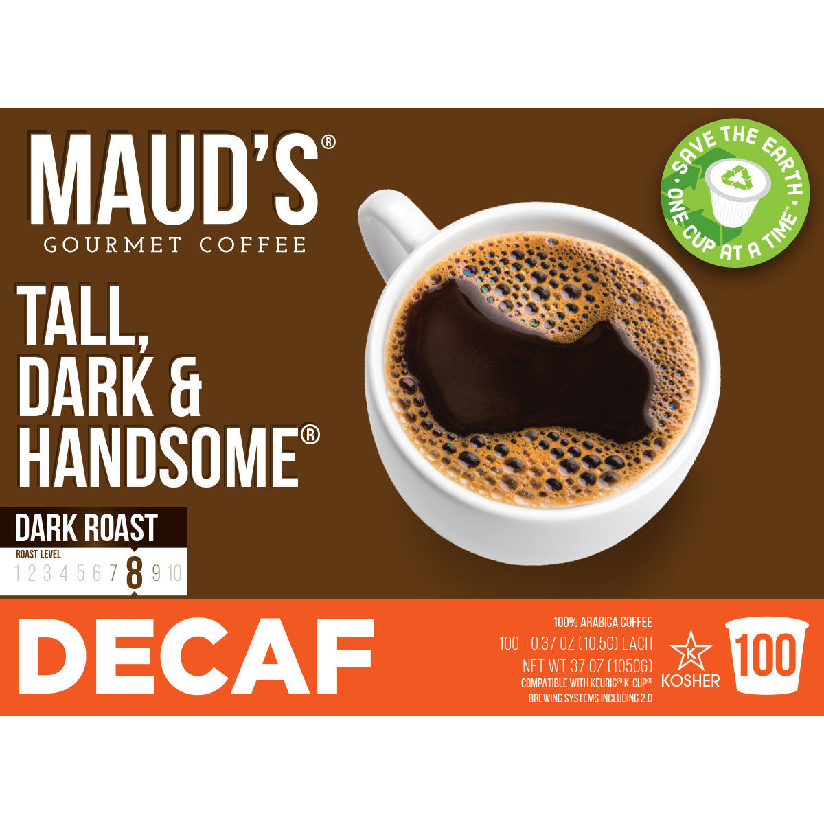 Maud's Decaf Dark Roast Coffee Pods (Decaf Tall Dark & Handsome)