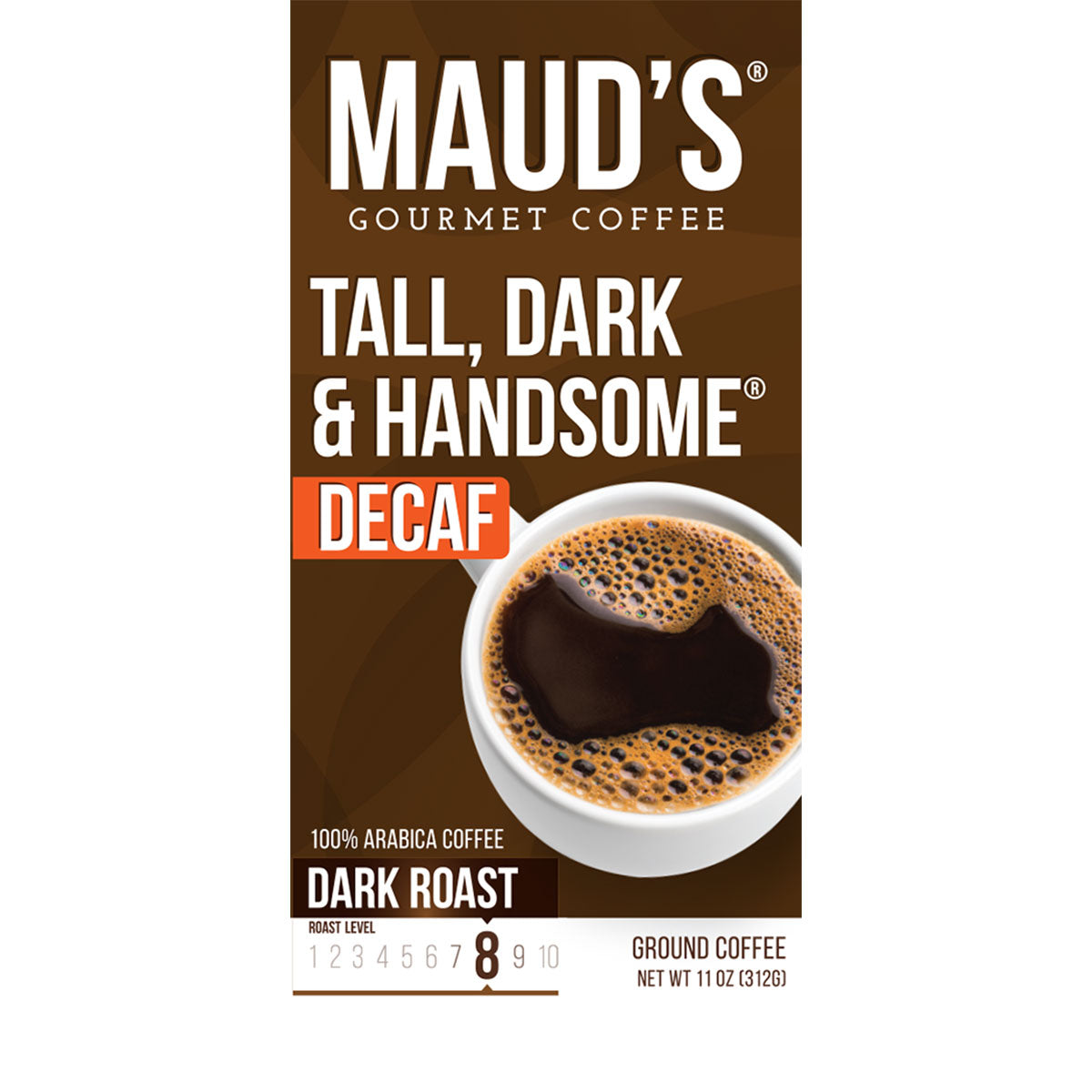 Maud's Decaf Dark Roast Ground Coffee (Tall Dark & Handsome)