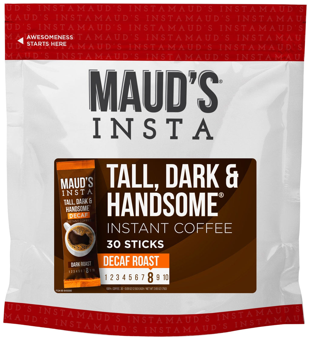 Maud's Instant Decaf Dark Roast (Insta Decaf Tall, Dark & Handsome) - 30ct