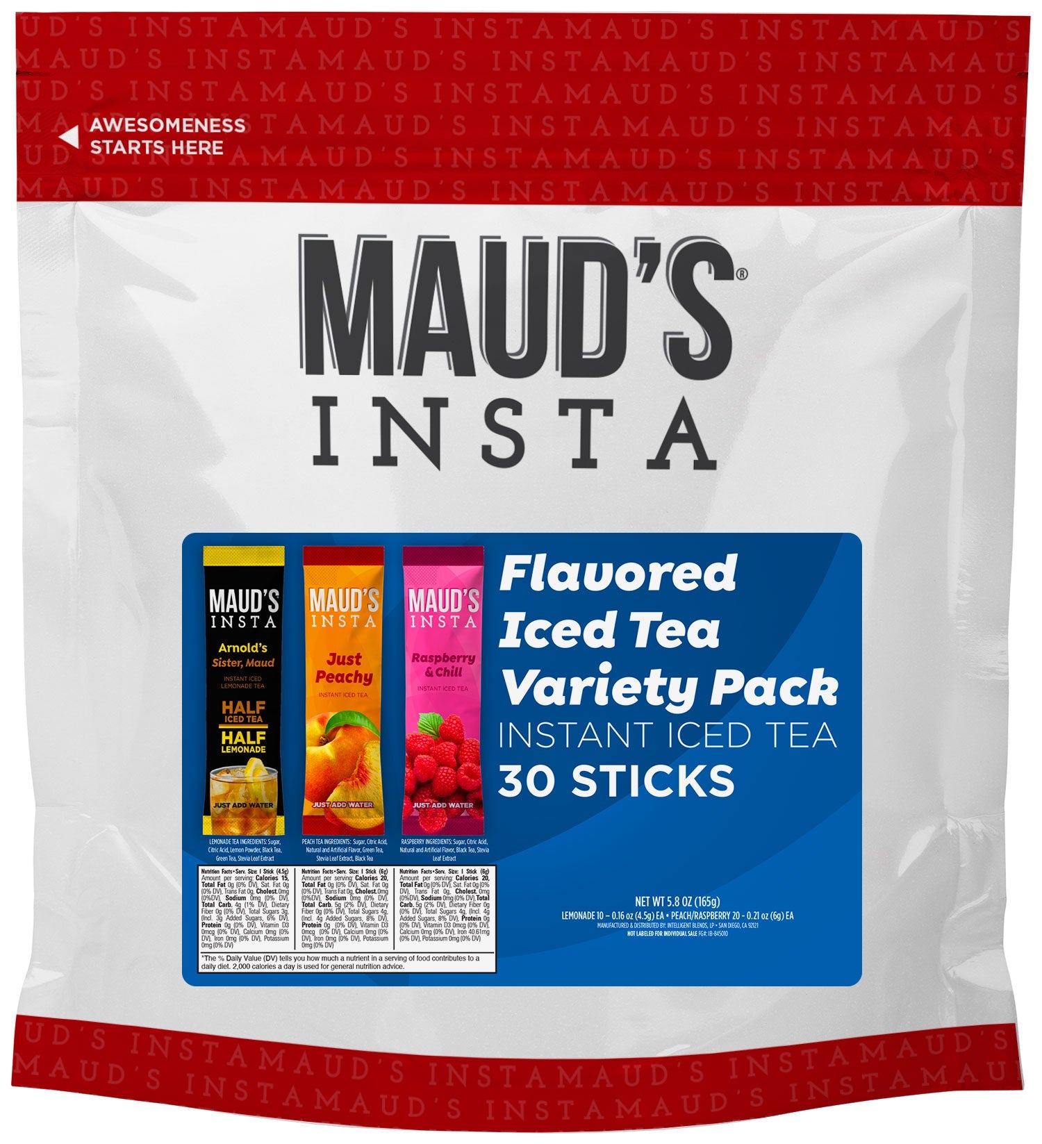 Maud's Instant Iced Tea Variety Pack - 30ct