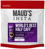 Maud's Instant Half Caff Coffee (Insta World's Best Half Caff) - 30ct