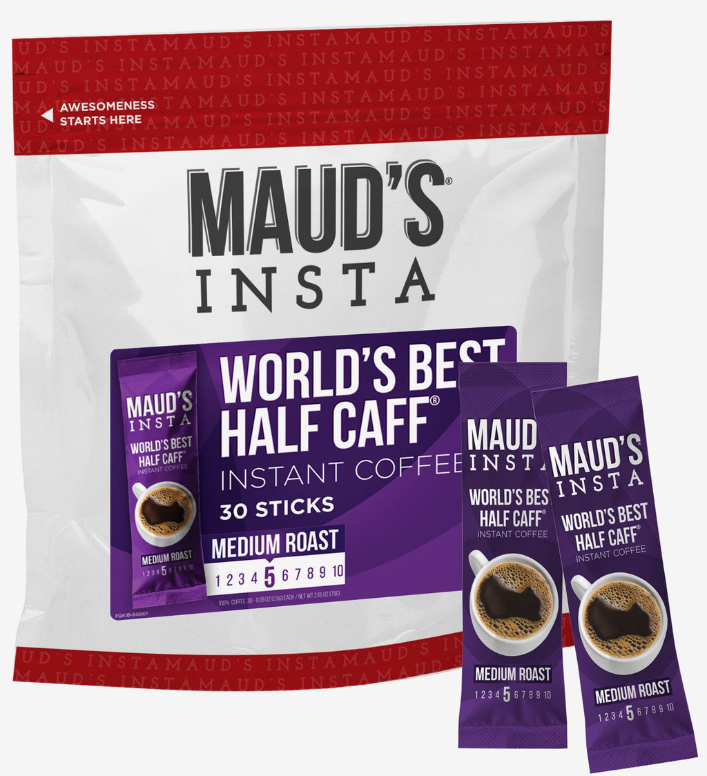 Maud's Instant Half Caff Coffee (Insta World's Best Half Caff) - 30ct